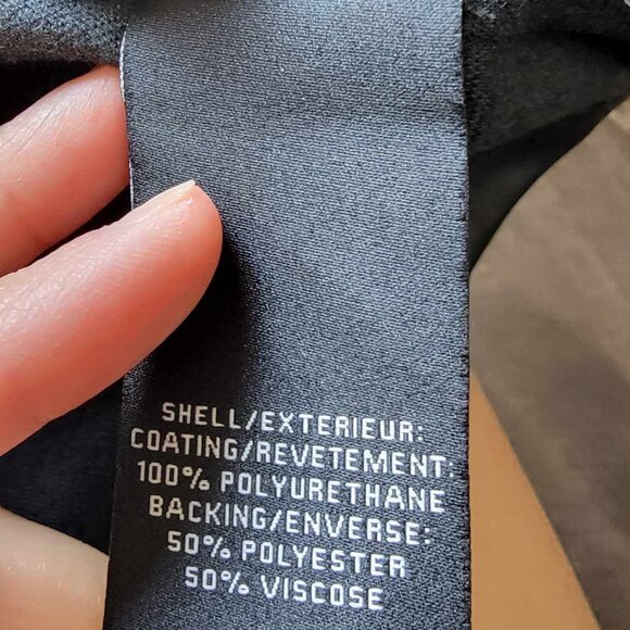 Black Faux Leather shirt, size XS - Picture 8 of 9